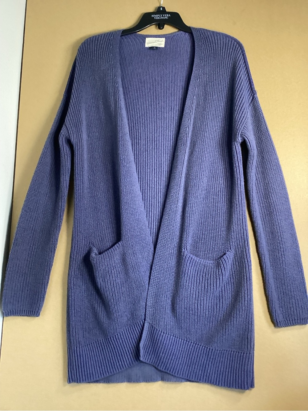 NWOT Universal Thread Blue Open-Front Ribbed Cardigan with Pockets